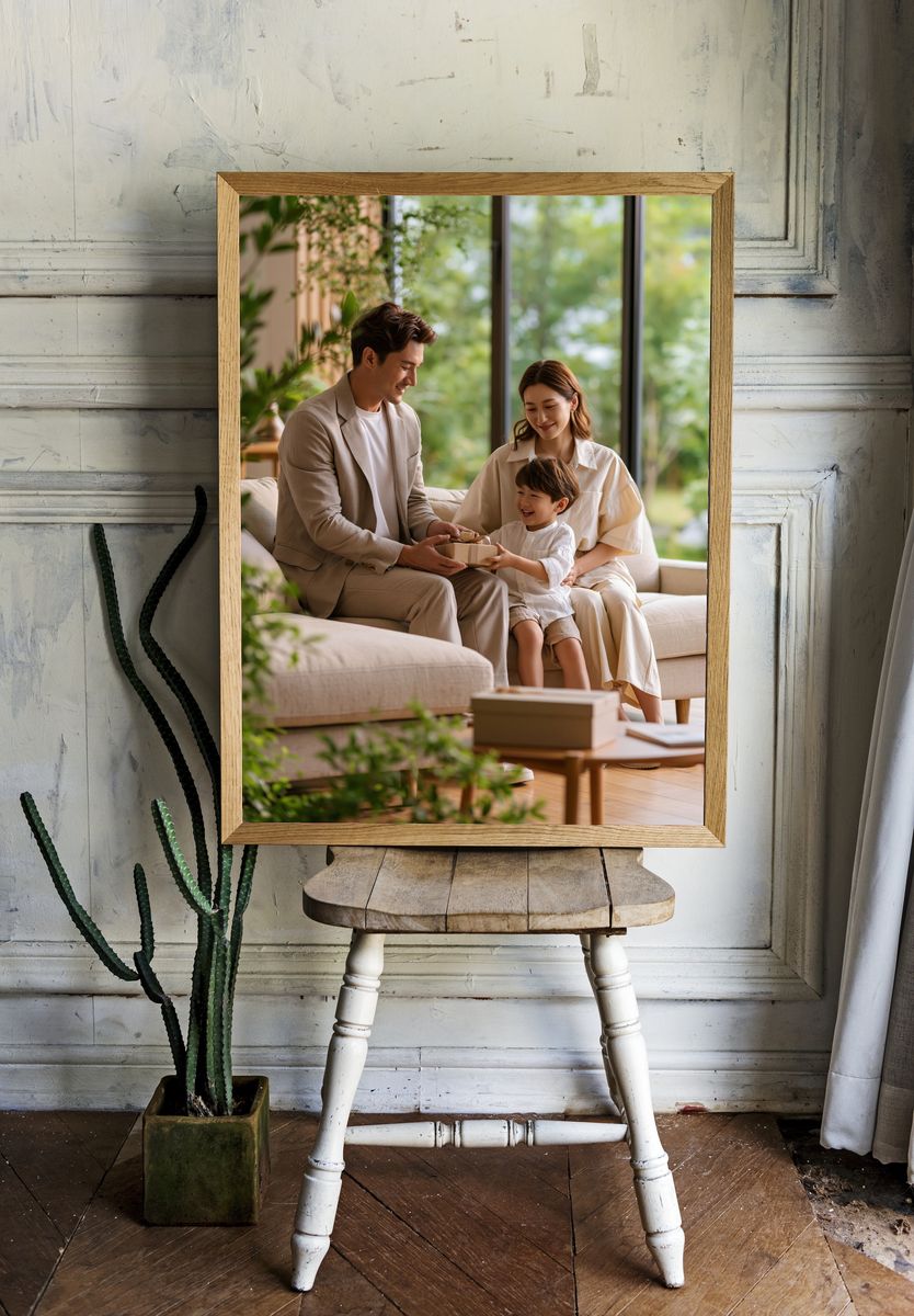 Family Gift Exchange Photography Poster. room preview