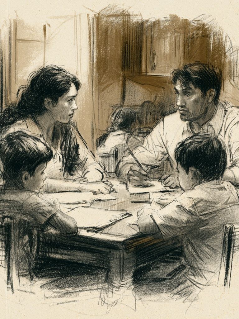 Family Dinner Sketch Poster. poster detail