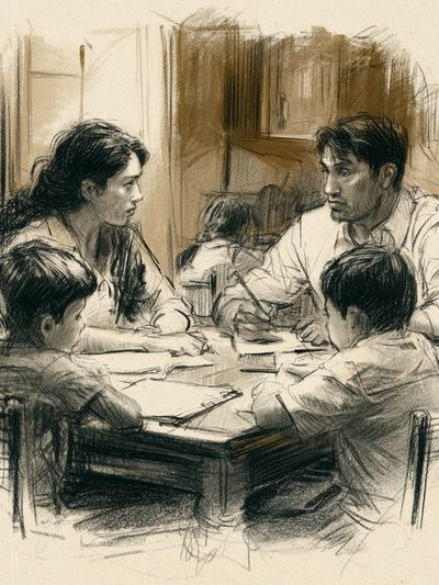 Family Dinner Sketch Poster. poster