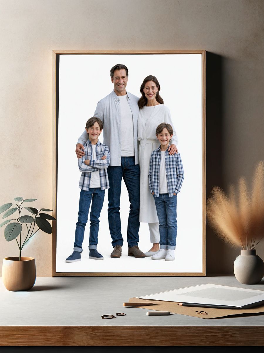 Smiling Family Portrait Photography Poster. — room view 2