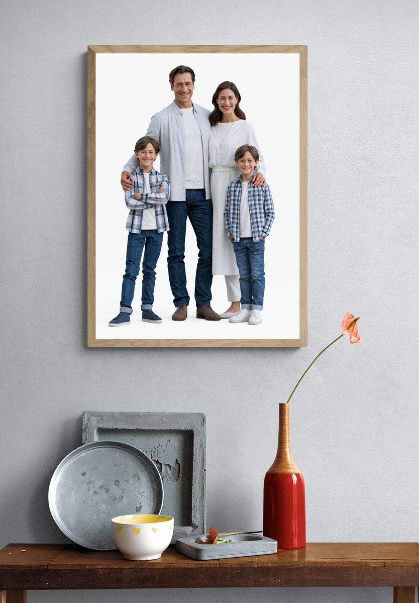 Smiling Family Portrait Photography Poster. — room view 3
