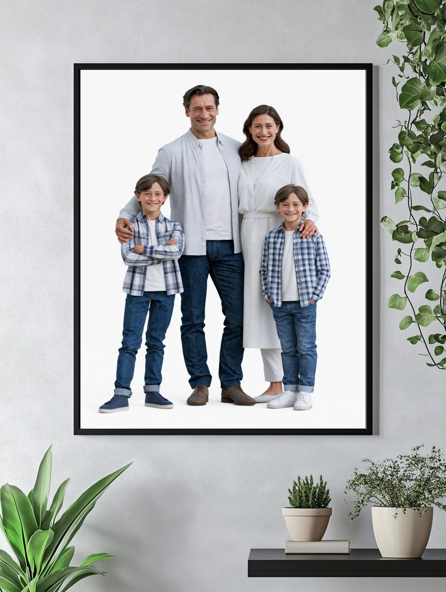 Smiling Family Portrait Photography Poster. — room view 4