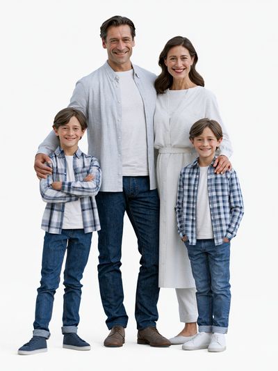 Smiling Family Portrait Photography Poster.