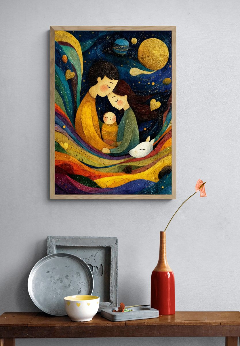 Family Love — Illustration Print. — room view 3