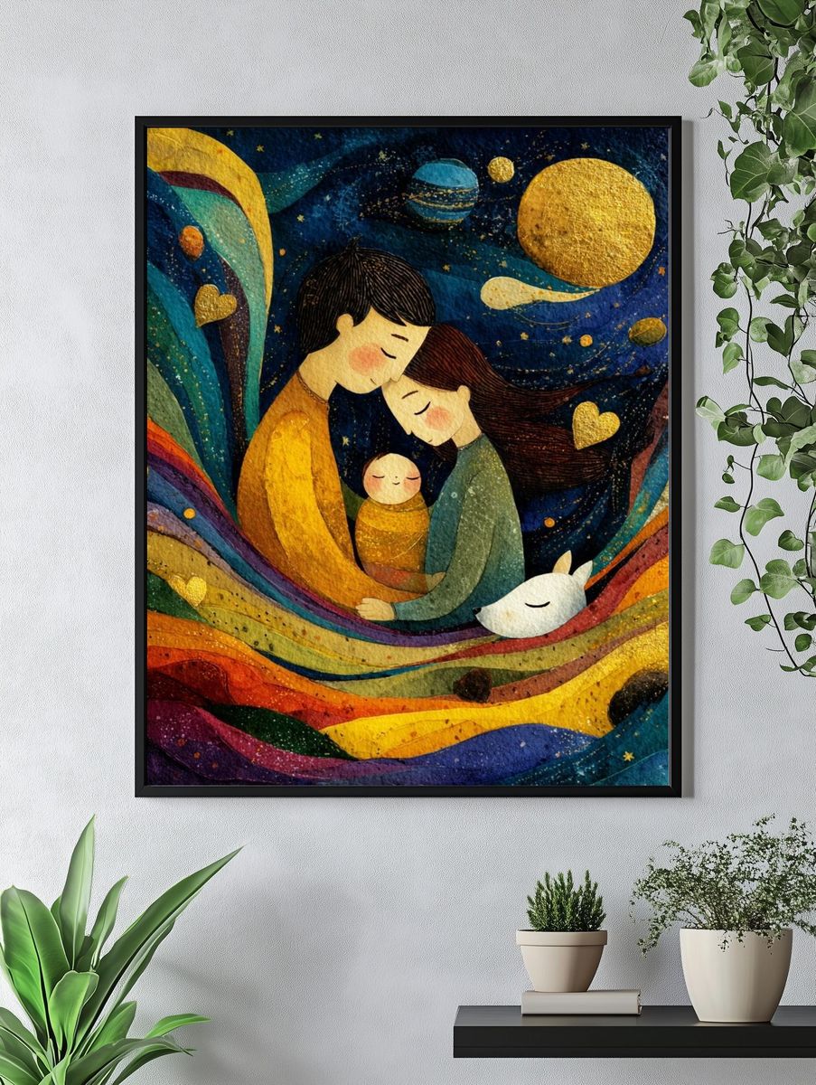 Family Love — Illustration Print. — room view 4