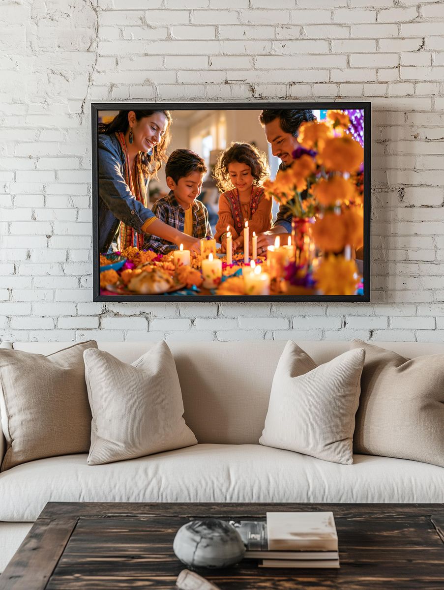 Family Day of the Dead Celebration Poster. room preview