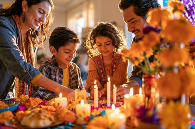Family Day of the Dead Celebration Poster.