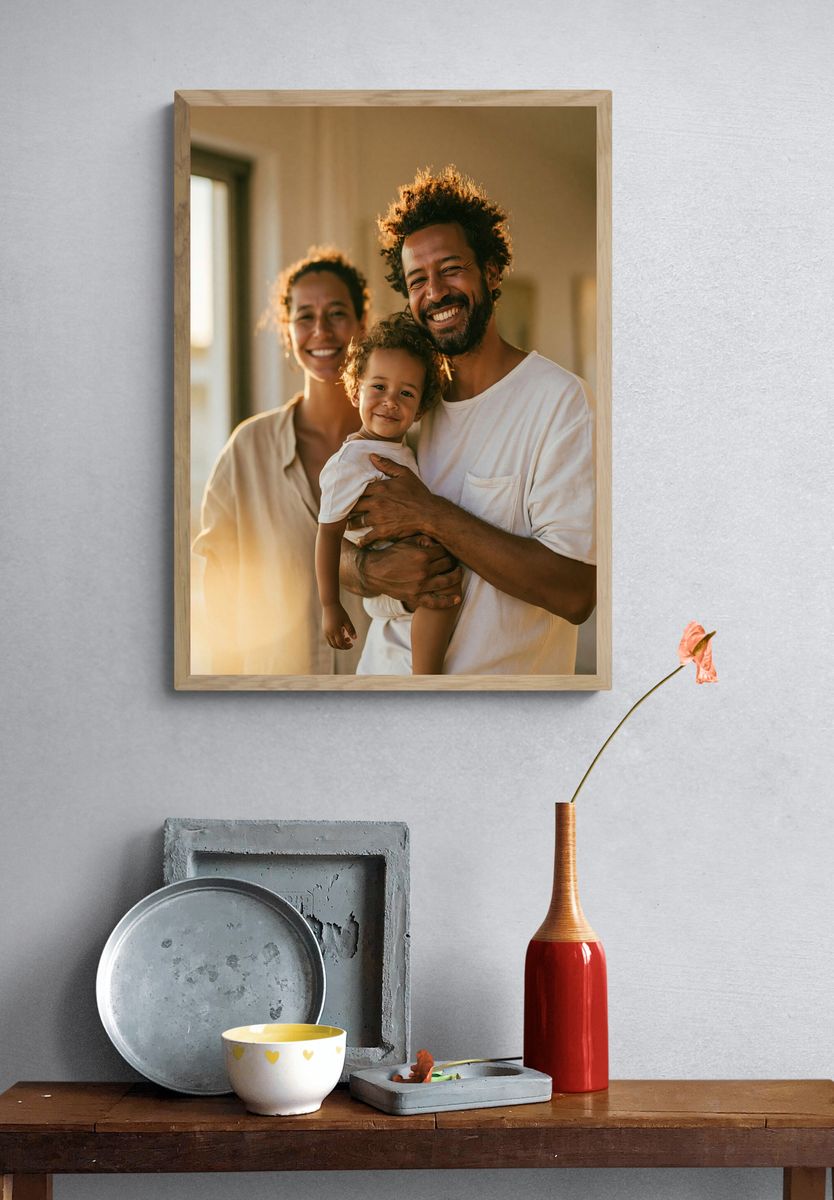 Happy Family Portrait Photography Poster. — room view 3