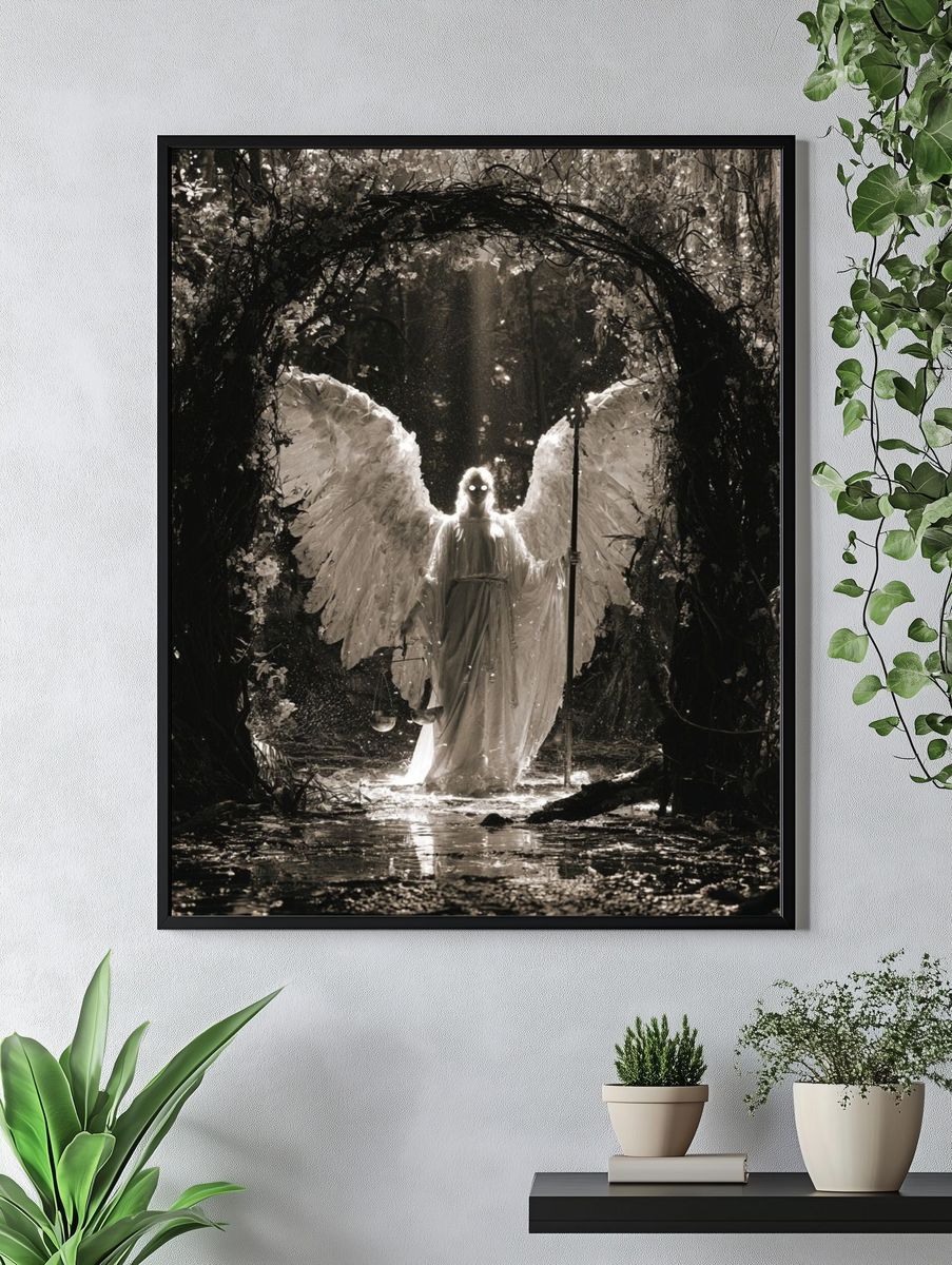 Forest Angel — Surreal Print. — room view 4