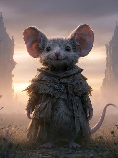 Fantasy Mouse at Dawn Poster.