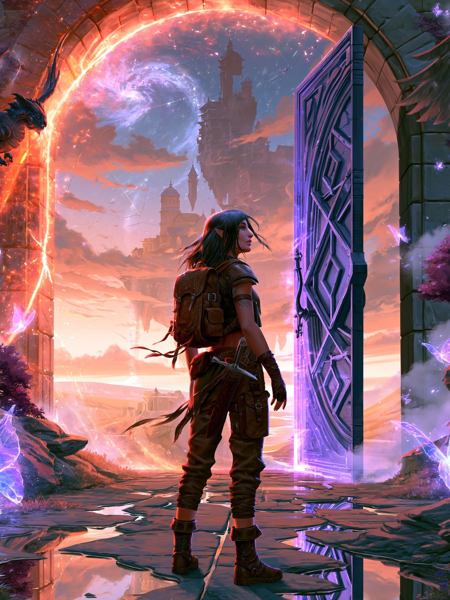 Fantasy Portal Explorer Poster. poster detail