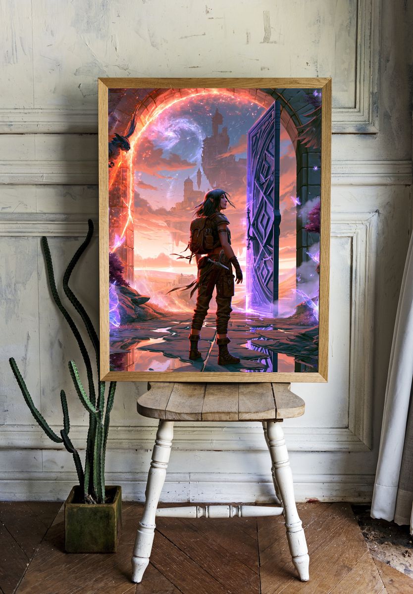 Fantasy Portal Explorer Poster. — room view 1