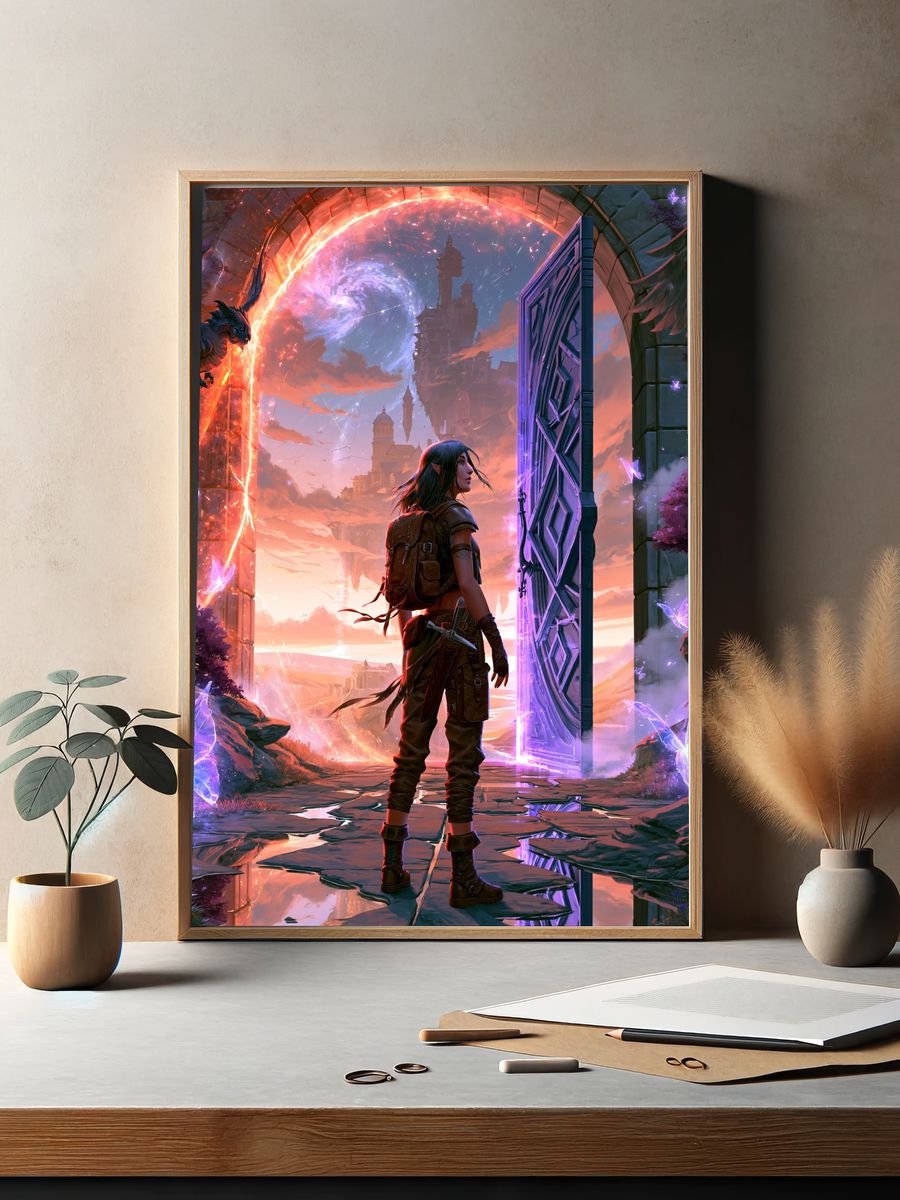 Fantasy Portal Explorer Poster. — room view 2