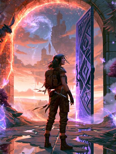 Fantasy Portal Explorer Poster.