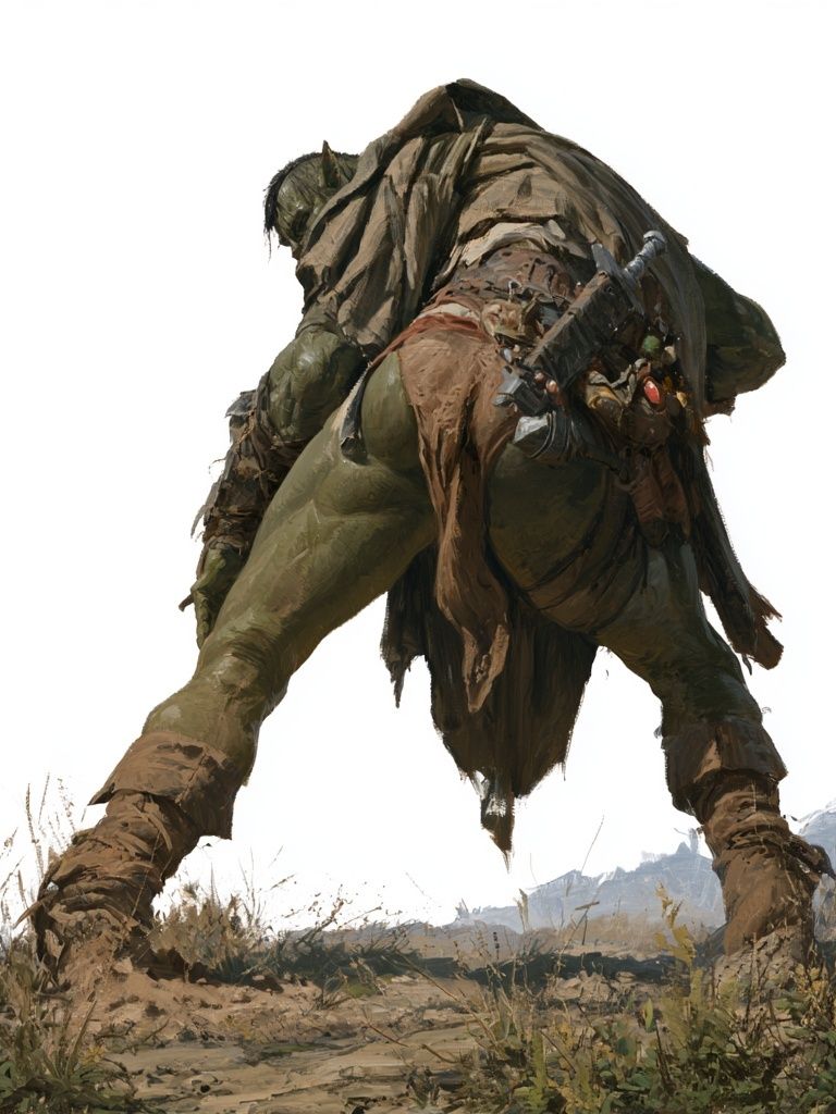 Fantasy Orc Warrior Illustration Poster. poster — illustration art