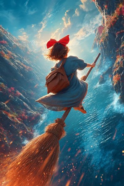 Flying Witch — Fantasy Print. poster print