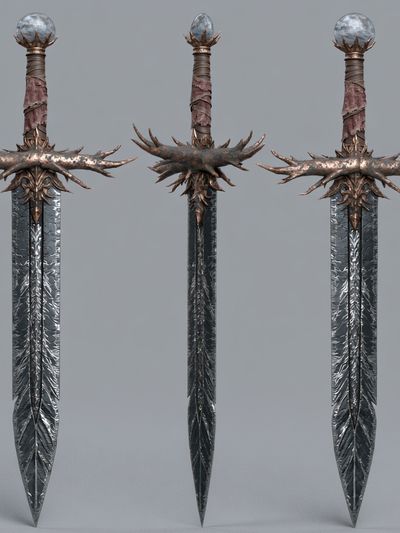 Fantasy Swords Illustration Print.