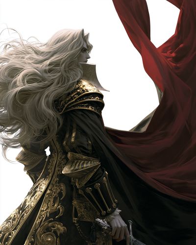 Fantasy Warrior Portrait Print. poster