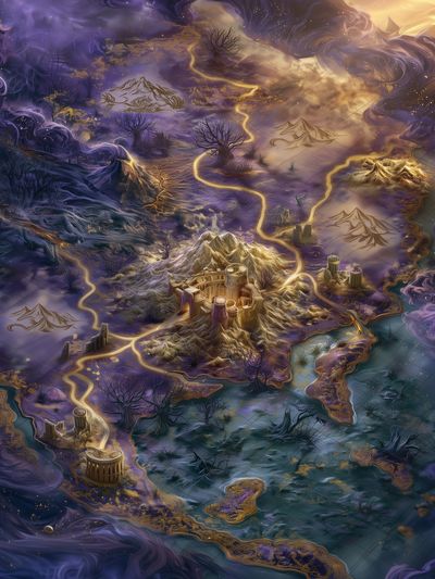 Fantasy Realm Map Poster. poster print