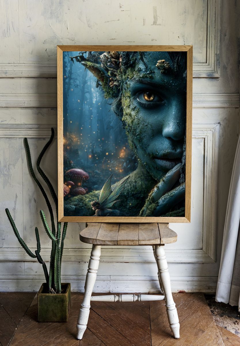 Enchanted Forest Fairy — Fantasy Print. — room view 1