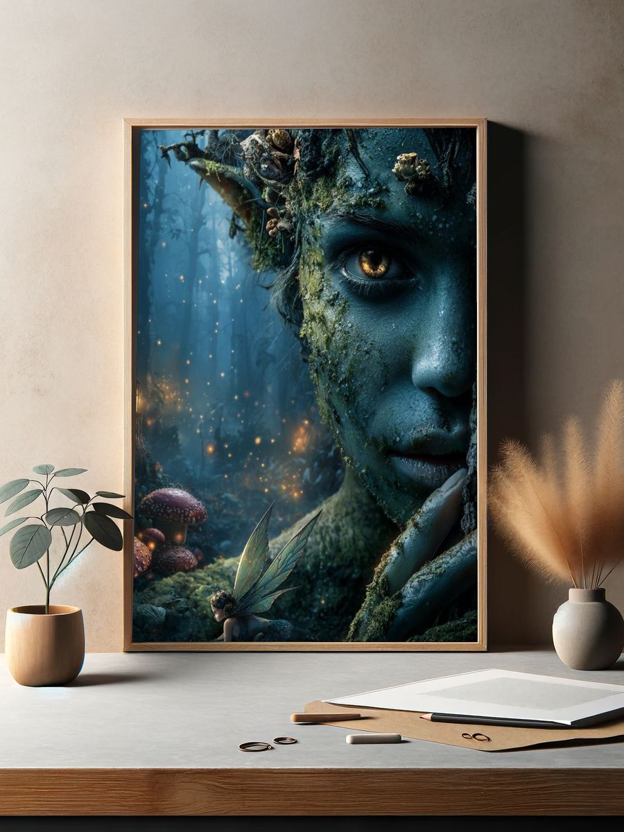 Enchanted Forest Fairy — Fantasy Print. — room view 2