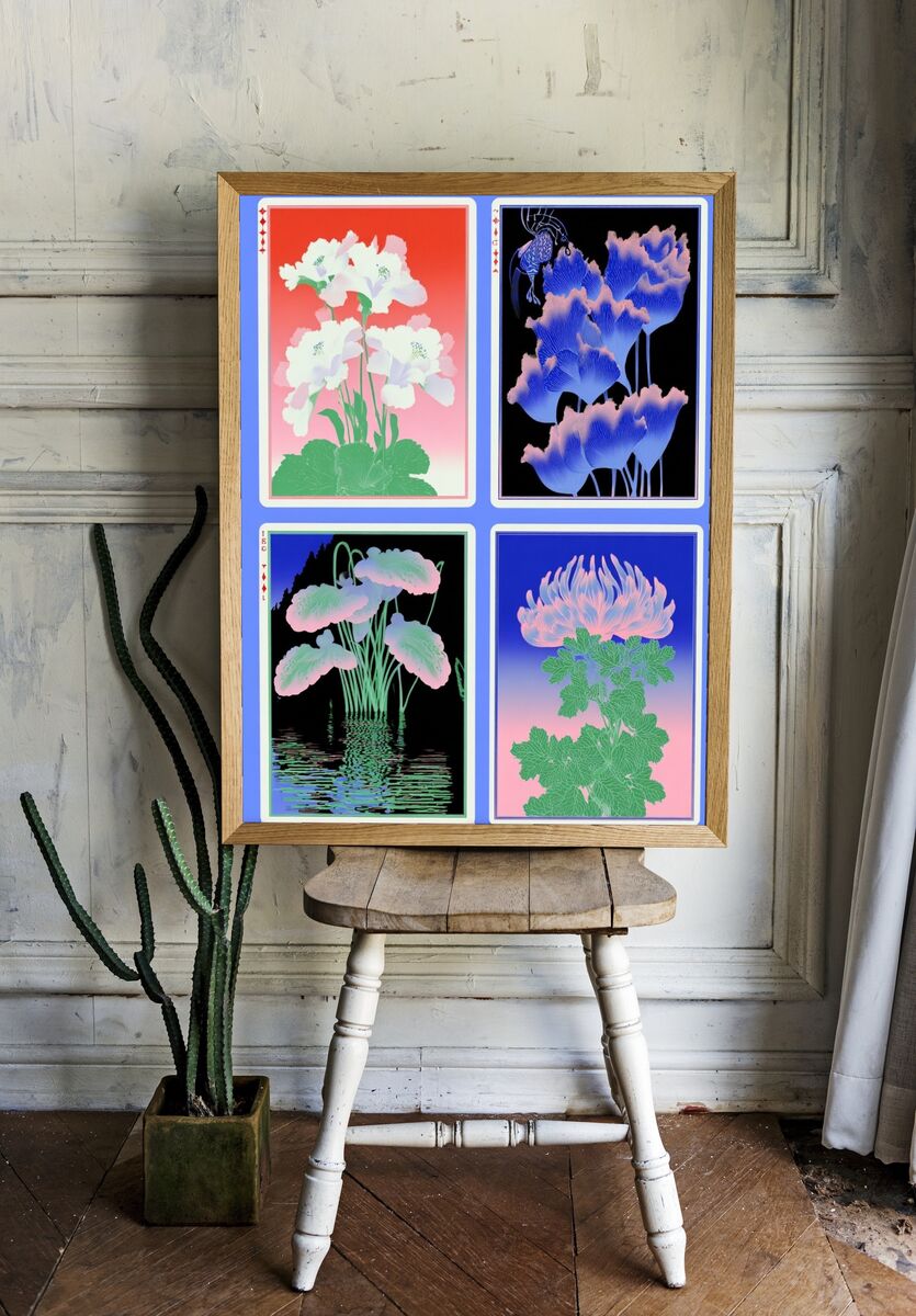 Floral Abstract Art Print. — room view 1