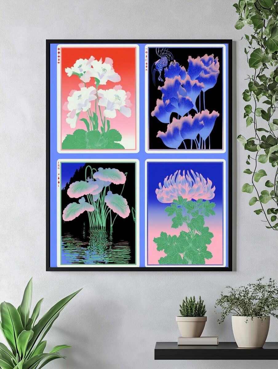 Floral Abstract Art Print. — room view 4