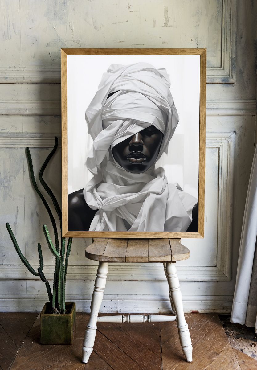 Wrapped Portrait Fine-Art Print. room preview
