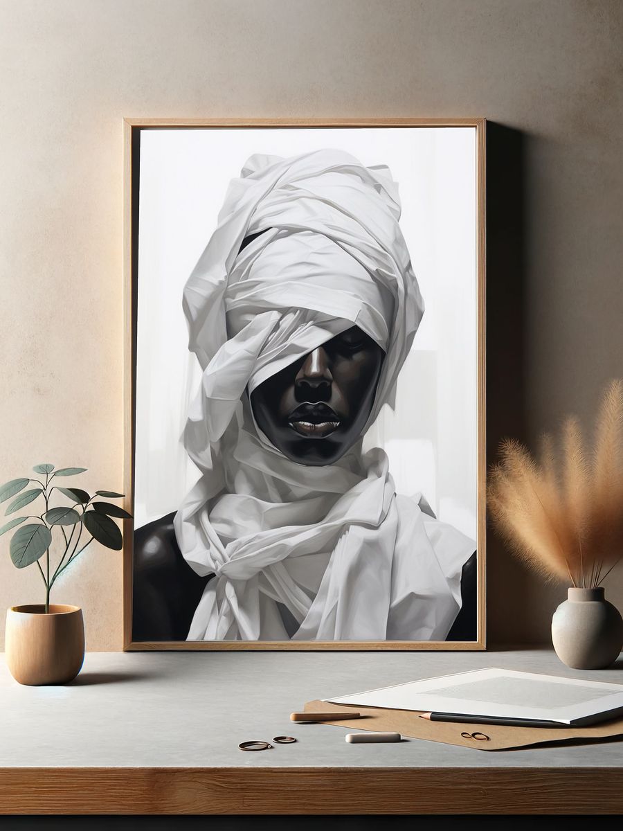 Wrapped Portrait Fine-Art Print. — room view 2