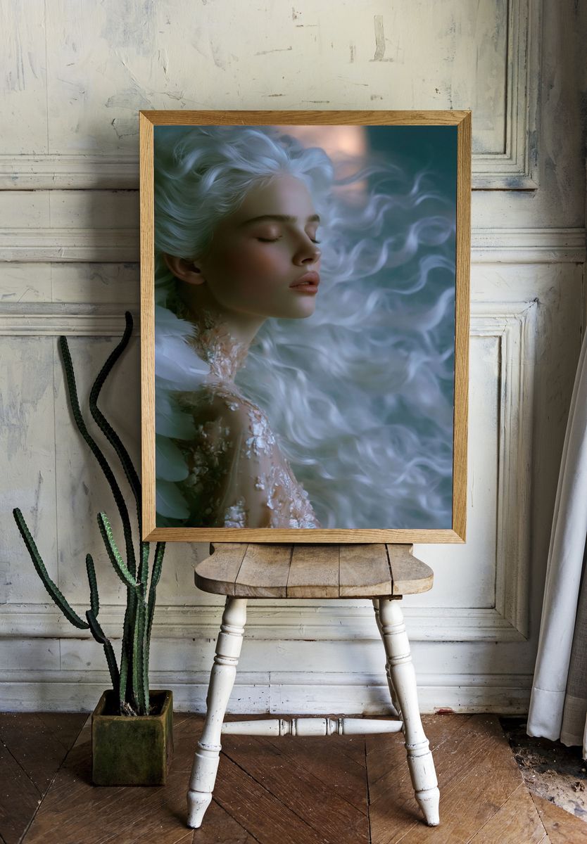 Dreamy Ethereal Portrait Print. room preview