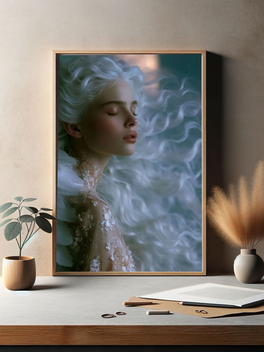 Dreamy Ethereal Portrait Print. — room view 2