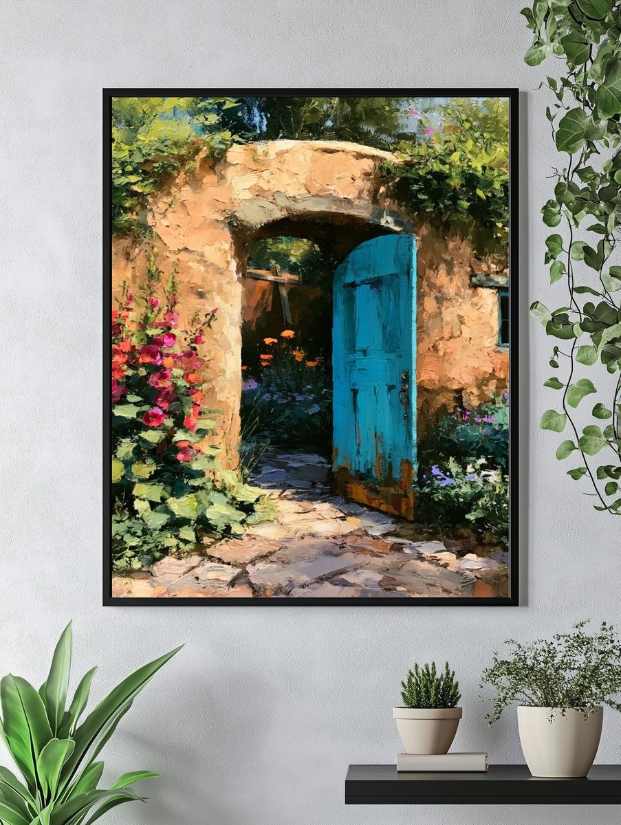 Mediterranean Garden Doorway Print. — room view 4