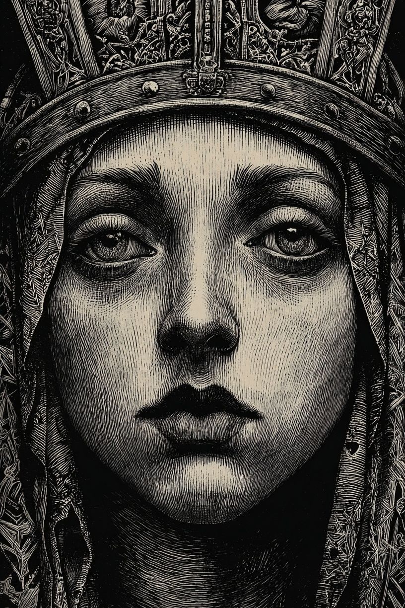 Mystic Queen Portrait Print. poster detail