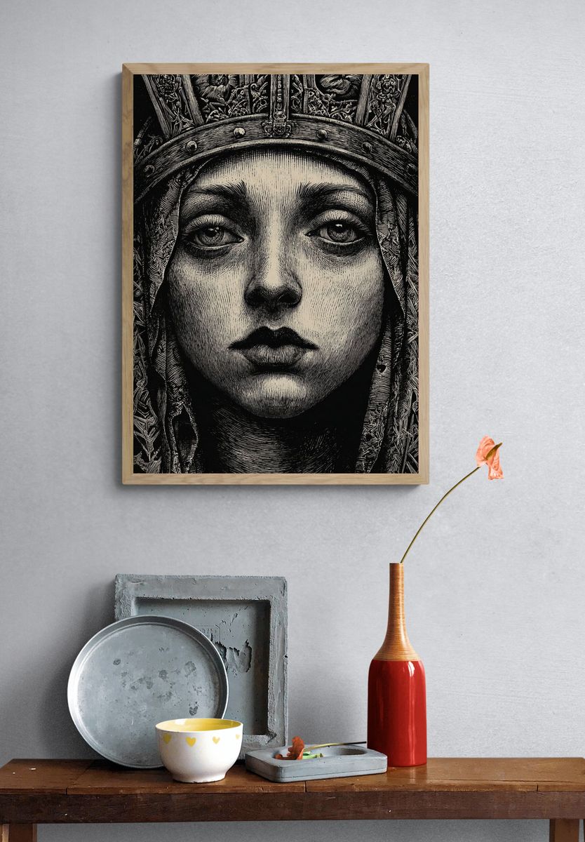 Mystic Queen Portrait Print. — room view 3