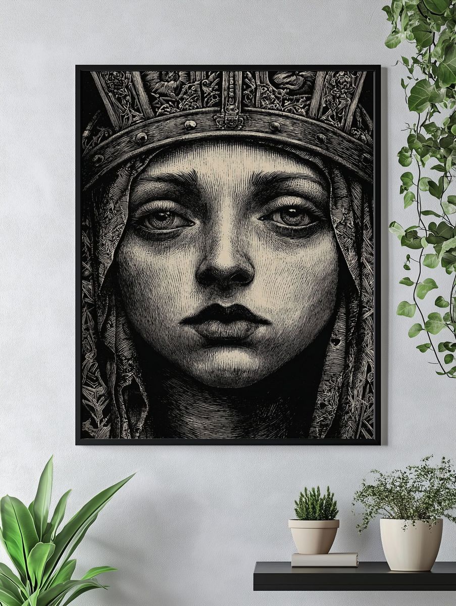 Mystic Queen Portrait Print. — room view 4