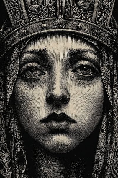 Mystic Queen Portrait Print.