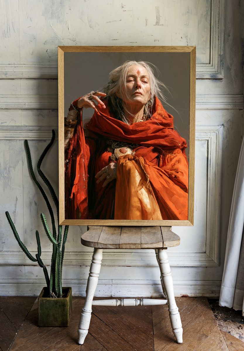 Mystic Elder Portrait Print. room preview