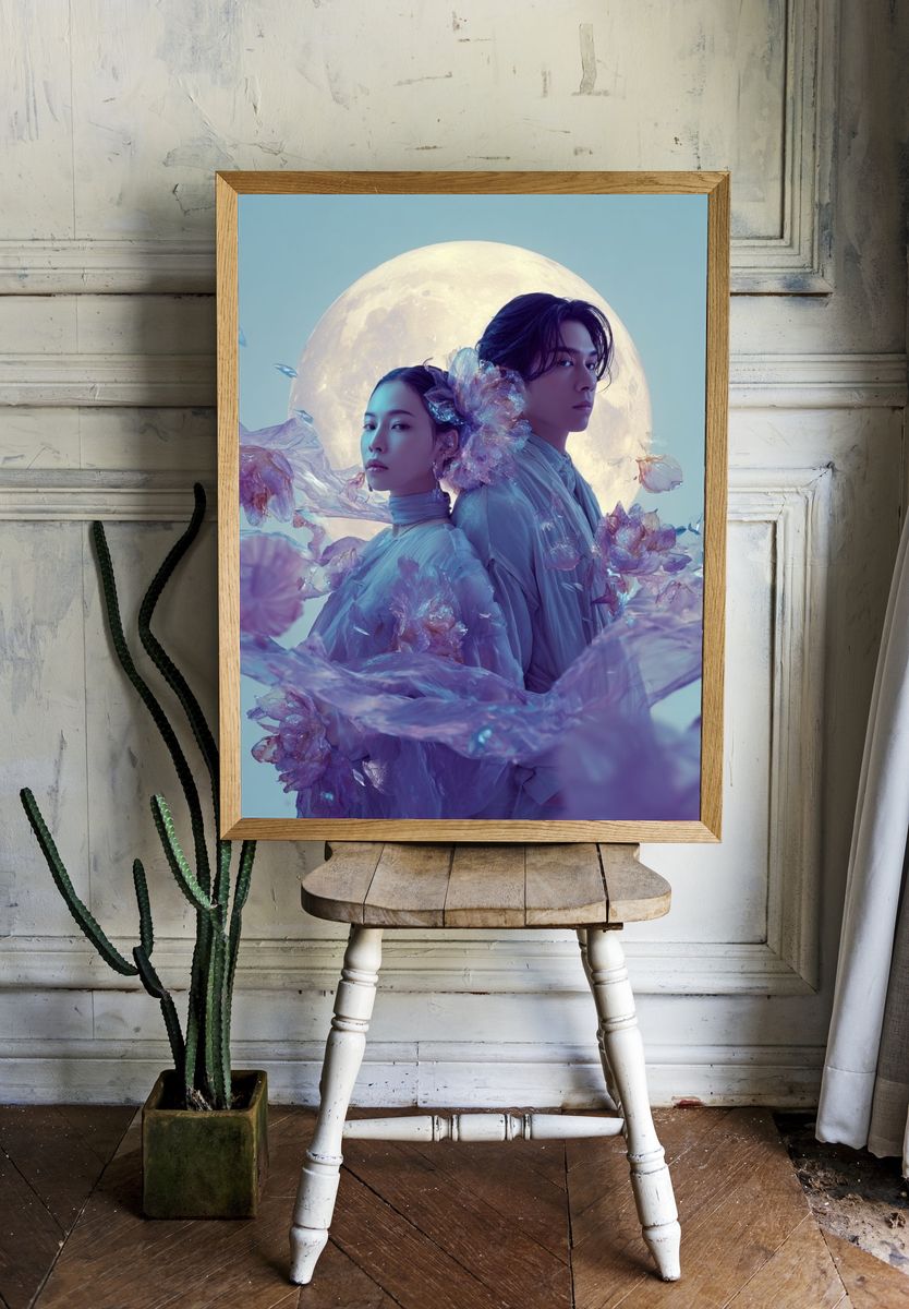 Moonlit Embrace — Fine Art Print. — room view 1