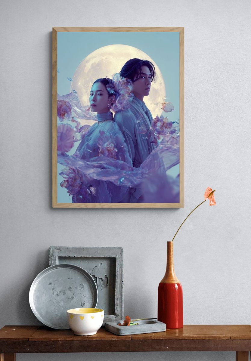 Moonlit Embrace — Fine Art Print. — room view 3