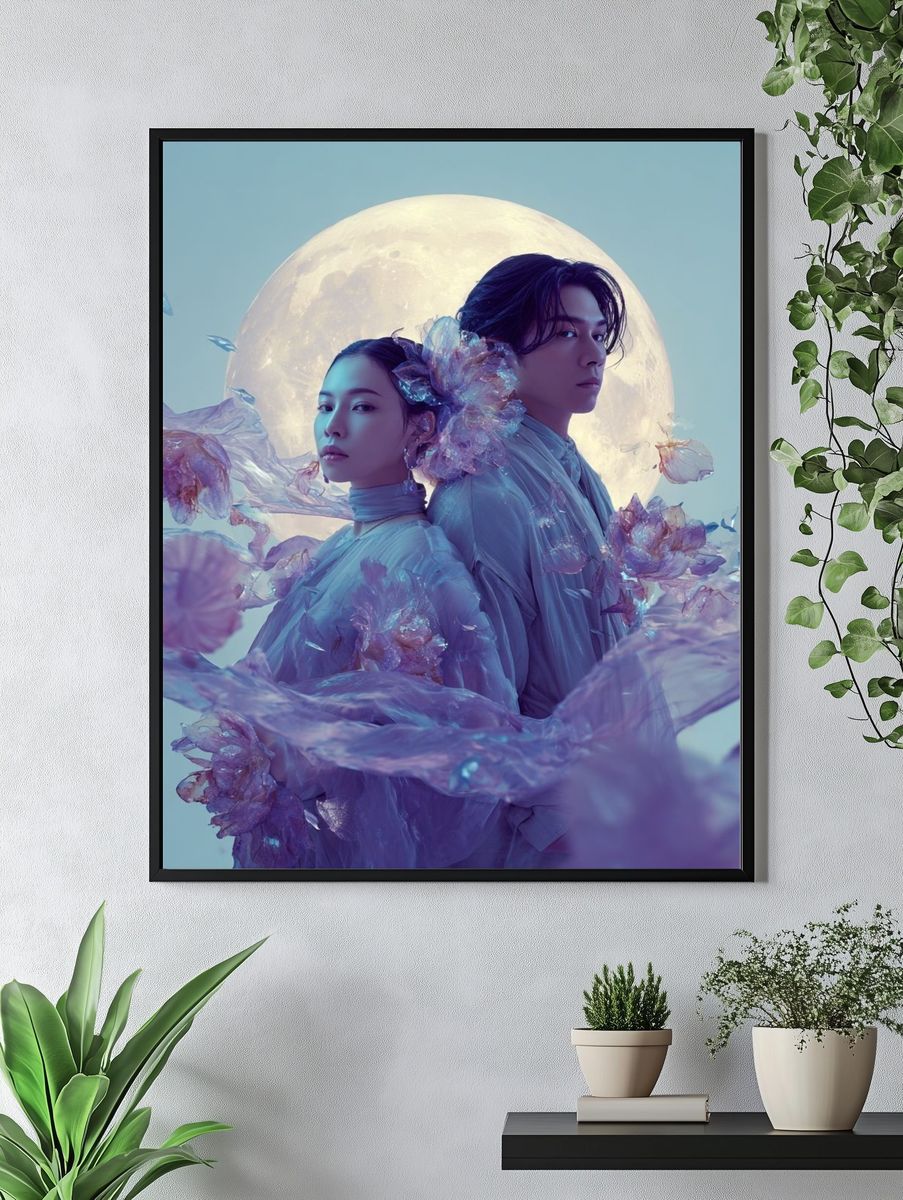 Moonlit Embrace — Fine Art Print. — room view 4