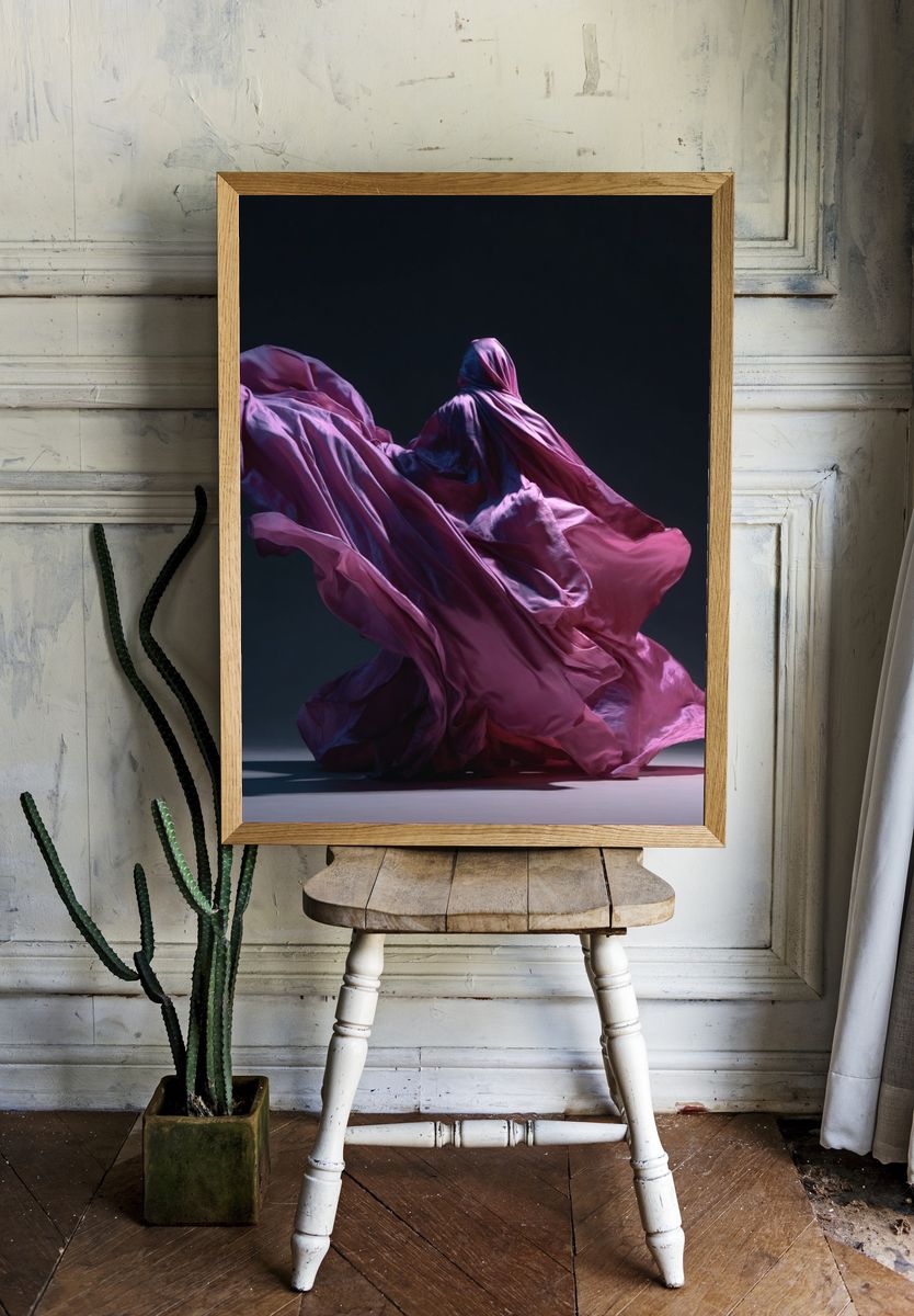 Flowing Drapery — Fine Art Print. — room view 1