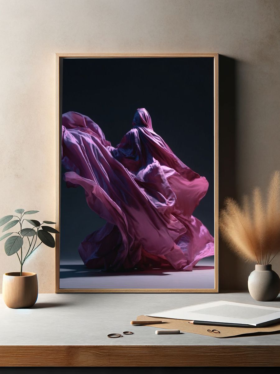 Flowing Drapery — Fine Art Print. — room view 2