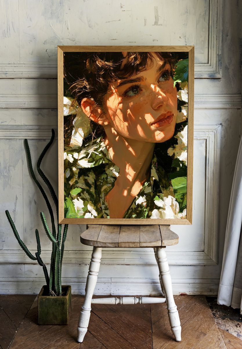 Floral Portrait — Fine-Art Print. room preview