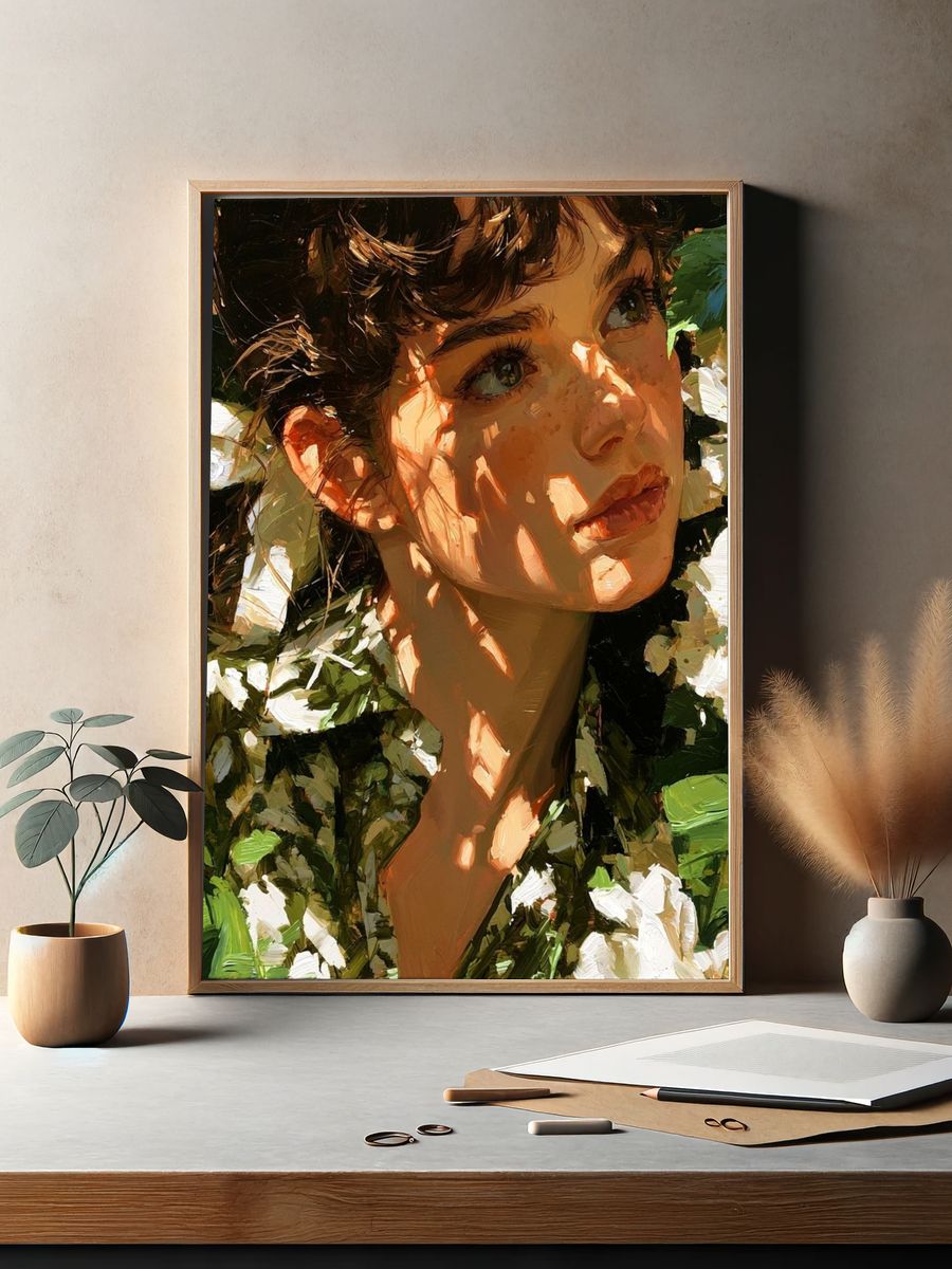 Floral Portrait — Fine-Art Print. — room view 2