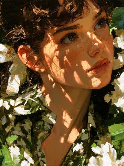 Floral Portrait — Fine-Art Print.