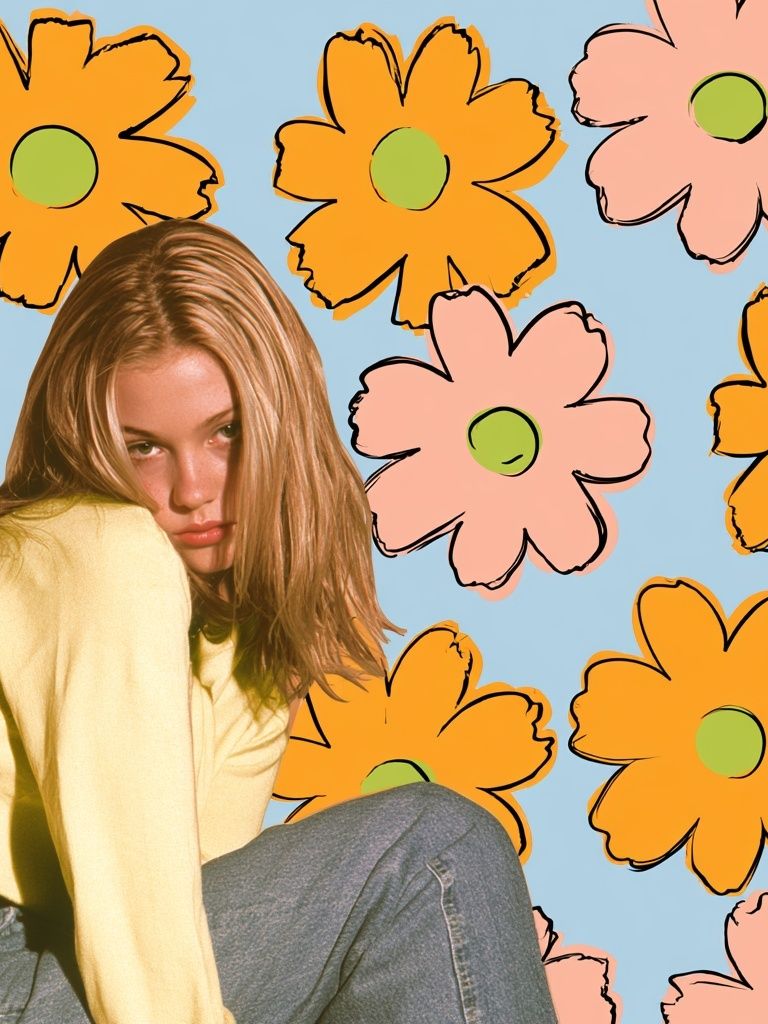Flower Girl Portrait Poster. poster detail