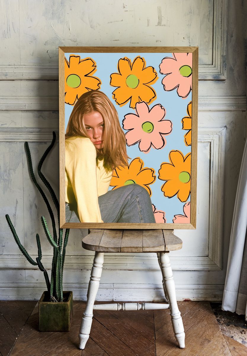 Flower Girl Portrait Poster. — room view 1