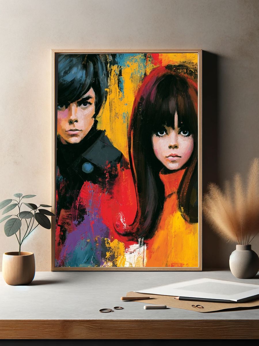 Pop Art Portrait Duo Poster. — room view 2