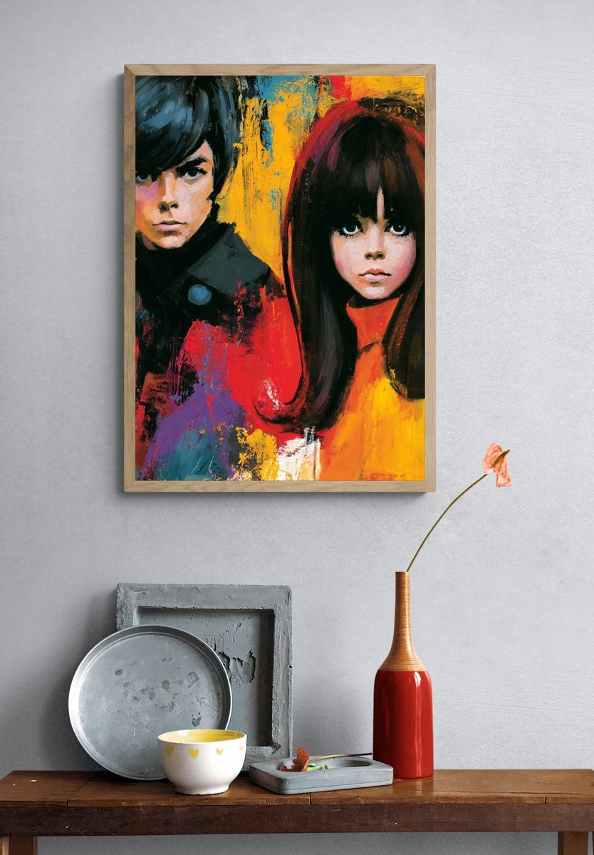 Pop Art Portrait Duo Poster. — room view 3