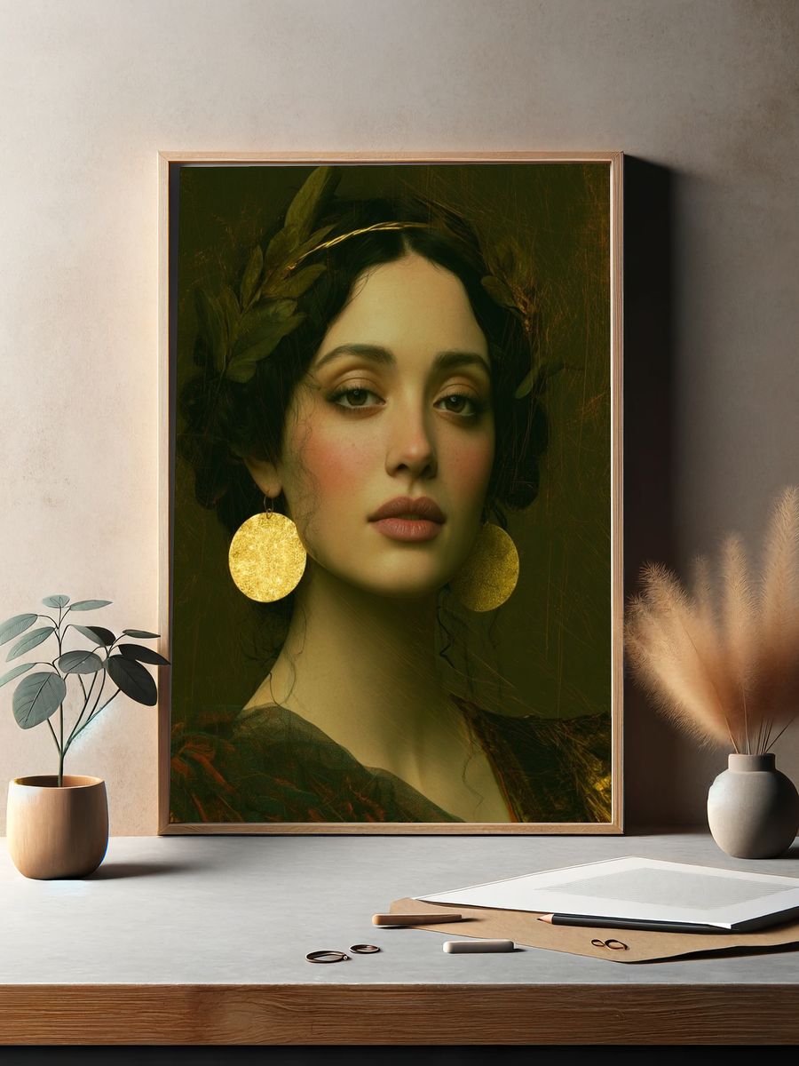 Laurel Crown Portrait Print. — room view 2